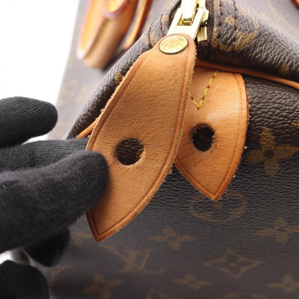 Louis Vuitton Leather Monogram Speedy Canvas Handbag Brown - Picture 9 of 9